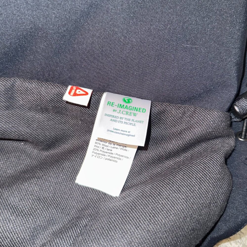 J.Crew Jacket Mens Medium Black Hooded PrimaLoft Corduroy Wool Panels NWT - Picture 14 of 16